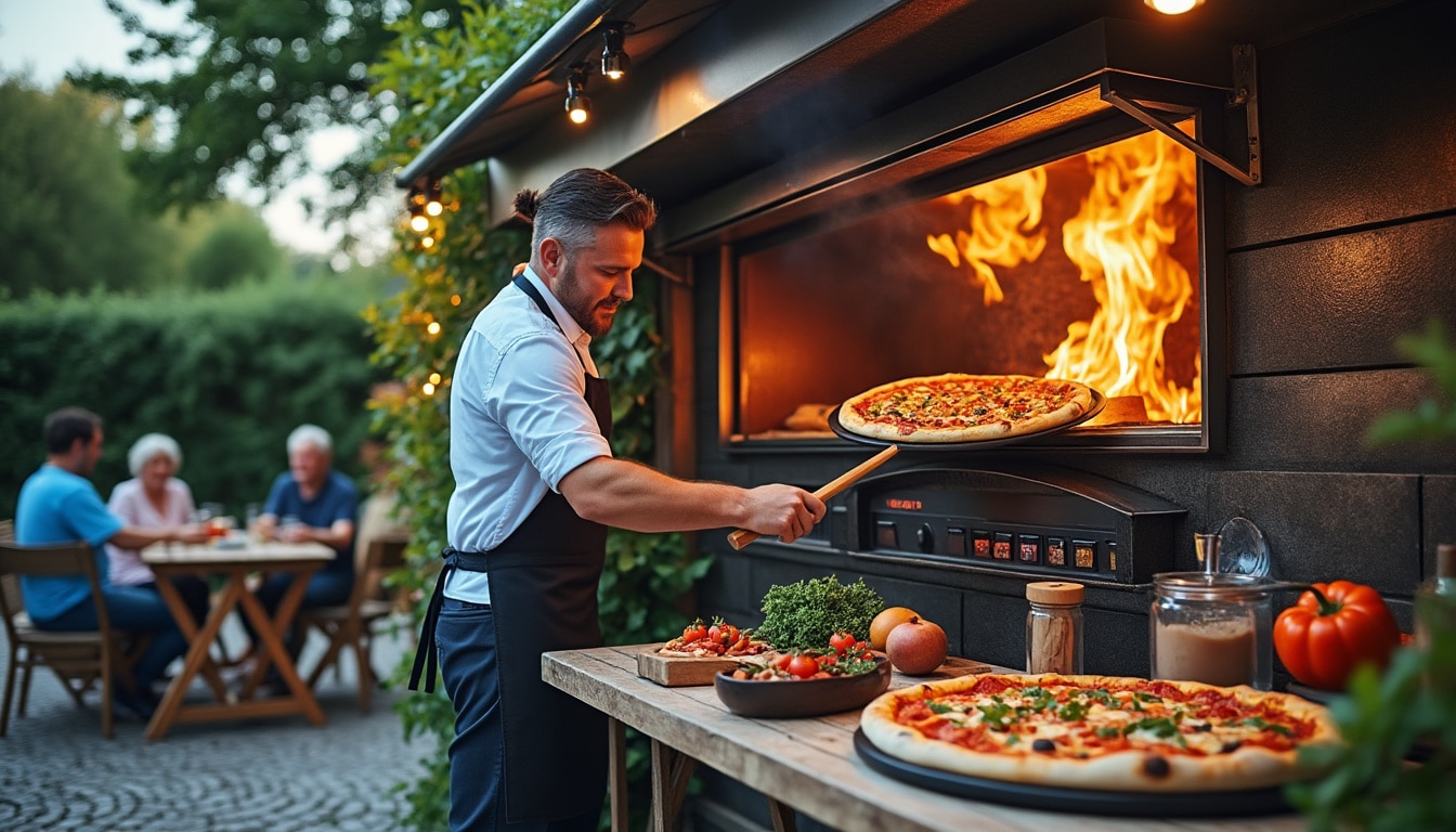 Camion de pizza au feu de bois : authenticité et mobilité réussies
