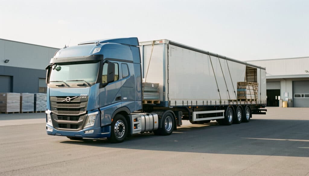 Camion avec remorque plateau : usages, charge et choix