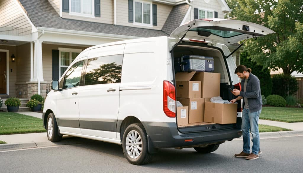 Camionnette de déménagement en aller simple