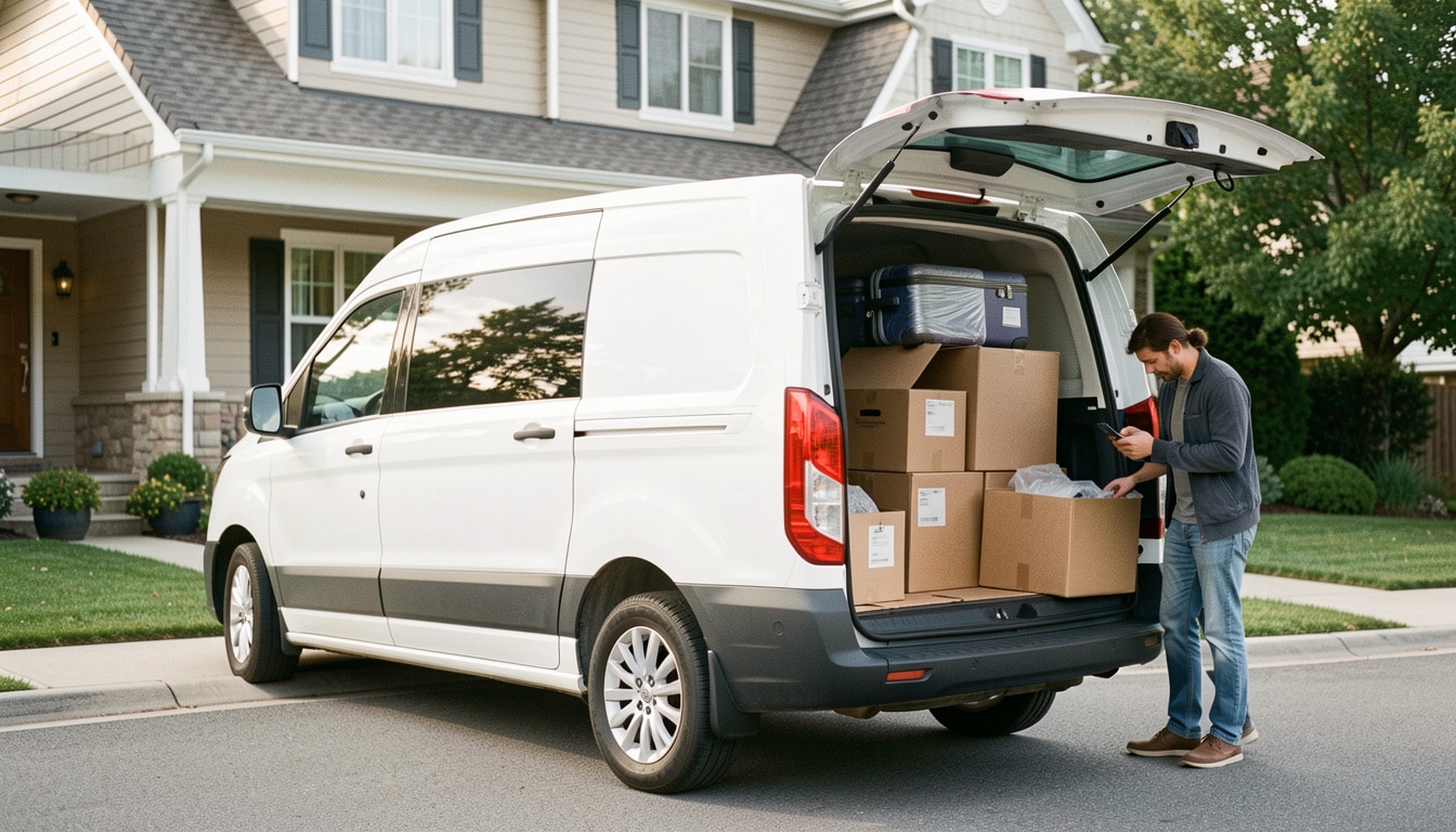Camionnette de déménagement en aller simple